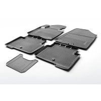 Коврики в салон Rival для Mitsubishi ASX 2012 - полиуретановые черные 5 шт. 