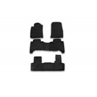 Коврики полиуретановые в салон TOYOTA Land Cruiser Prado 150 (7 мест, с 2013) 5 шт.