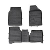 Коврики салона Element NISSAN Navara 2010> с нишей заднего сиденья полиуретановые черные 4 шт. CARNIS10050h
