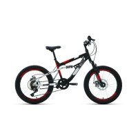 Велосипед ALTAIR 20" 6 ск. рост 14" 2020-2021, синий/красный, RBKT1F106005 MTB FS 20 disc