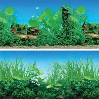 Laguna Фон для аквариума Прибрежные заросли/Зеленый микс 40х80см 