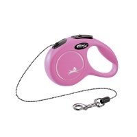 Flexi NEW CLASSIC рулетка XS 8кг трос 3м розовая 