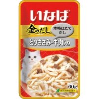 INABA CIAO Пауч для кошек Куриное филе с говядиной в желе, 60 гр 