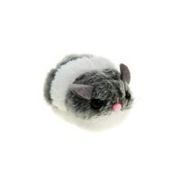 Petmax Игрушка для кошек Хомяк, вибрирующий механизм, темно-серый, 7,5 см 