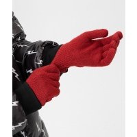 Перчатки вязаные красные Button Blue 222BBGJX76013500