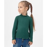 Водолазка трикотажная однотонная зеленая Button Blue 222BBGMC18014800