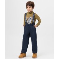Брюки утепленные демисезонные с подтяжками синие Button Blue 222BBBMC64011000