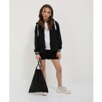 Шорты трикотажные с белыми лампасами черные Gulliver 200GSGC5802