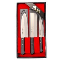 Набор из 3-х кухонных ножей Fuji Cutlery Tojiro, заточка #3000 