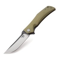 Складной нож Bestech Scimitar, сталь D2, рукоять G10, бежевый 