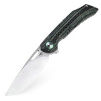 Складной нож Bestech Falko, сталь 154CM, рукоять G10/Carbon fiber, зеленый 