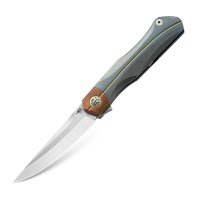 Складной нож Bestech Thyra, сталь M390, рукоять титан/медь 