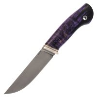 Нож Панцуй, CPM S90V, фиолетовая карельская береза 