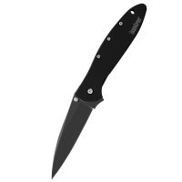 Складной нож Leek - KERSHAW 1660CKT, сталь Sandvik™ 14C28N с покрытием DLC, рукоять нержавеющая сталь 410, чёрный 