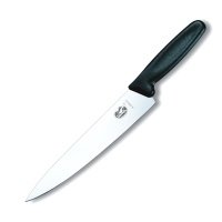 Кухонный разделочный нож Victorinox, сталь X50CrMoV15, рукоять матовый полипропилен, черный 