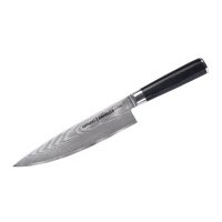 Нож кухонный Шеф Samura DAMASCUS - SD-0085, сталь V-Gold 10 и дамаск, рукоять стеклотекстолит G10, 200 мм 