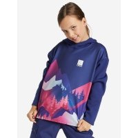 Джемпер флисовый для девочек Termit, Синий, размер 164 Snowboarding Girl's Hooded Fleece Jumper