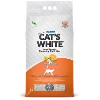 Cat's White Наполнитель комкующийся с ароматом Апельсина для кошачьего туалета, 5 л 