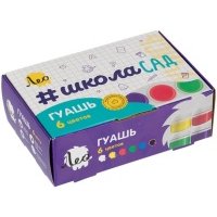 Гуашь Учись, 6 цветов