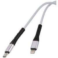 Дата-кабель mObility USB – Lightning, 3А, тканевая оплетка, белый УТ000024541 УТ000024541
