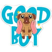 Значок акриловый MESHU "Good boy", 3,5*3,0 см