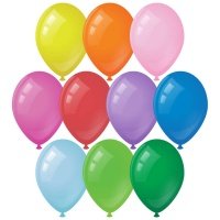 Набор воздушных шаров MESHU М12/30 см, 50 шт, пастель, 10 цветов ассорти 