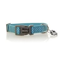DOOG Ошейник для собак Snoopy голубой с белым 23-34см S (Австралия)