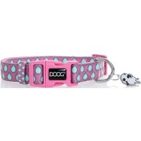 DOOG Ошейник для собак "Luna", розовый с каплями, S, 23-34см (Австралия)