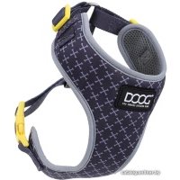 DOOG Шлейка для собак "NEOFLEX ODIE", серо-жёлтая, S, 32-44см (Австралия)