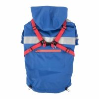 PUPPIA Дождевик для собак "Wilderness" с капюшоном и шлейкой, синий, XXL 