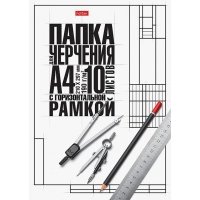 Бумага для черчения Классика, 10 листов, А4, с горизонтальной рамкой 