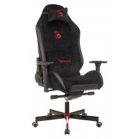 Кресло игровое A4Tech Bloody GC-450, обивка: текстиль/эко.кожа, цвет: черный GC-450