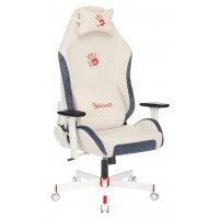Кресло игровое A4Tech Bloody GC-330, обивка: ткань, цвет: белый GC-330