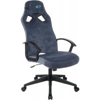 Кресло игровое A4Tech X7 GG-1400, обивка: ткань, цвет: синий GG-1400