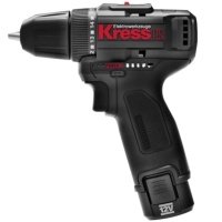 Шуруповерт аккумуляторный KRESS KU202.1, бесщеточный, 12В, 450/1700об/мин, 2*2Ач, БЗП 10мм, кейс 