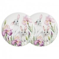 тарелка LEFARD Irises Rabbit 27см обеденная фарфор 
