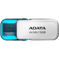 Флешка A-Data UV240 32ГБ USB2.0 белый/голубой (AUV240-32G-RWH)