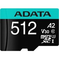 Карта памяти microSDHC 512ГБ Class10 A-Data Premier Pro (ausdx512gui3v30sa2-ra1) Class10 A-Data Premier Pro + adapter 512GB (AUSDX512GUI3V30SA2-RA1)