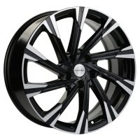 Литые колесные диски KHOMEN 1901 (Haval F7/F7x) 7.5x19 5x114.3 ET40 D64.1 Чёрный глянцевый с полированной лицевой частью (KHW190111BLF)