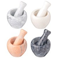 Ступка с пестиком, 10x7,5см, мрамор, 4 цвета 