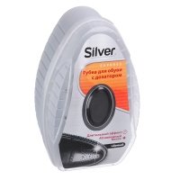 SILVER Губка-блеск для обуви с дозатором, силикон/антистатик, 6мл, черный, PS3007-01/2007-01 