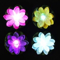 INBLOOM Цветок декоративный со световой фигуркой "Пруд" 10см, пенопласт, пластик, CR2032, 4 цвета 