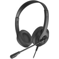 Гарнитура A4Tech Fstyler FH100U, черный (fh100u (stone black)) Fstyler FH100U черный 2м накладные USB оголовье (FH100U (STONE BLACK))
