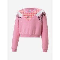 Свитшот для девочек Puma Classics 90's, Розовый, размер 153-164 Classics 90's Prep Crew TR G