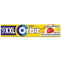 Жевательная резинка Orbit XXL Клубника-Банан 