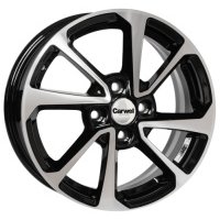 Литые колесные диски Carwel Ессей 105 (Solaris II) 6x15 4x100 ET46 D54.1 Чёрный с полированной лицевой частью (36479)