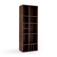 Книжный Шкаф из орехового дерева Mikube единый размер каштановый 