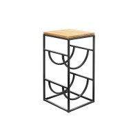 Подставка для 2 бутылок со столиком для кулера из дерева, черная GW-2BCOOLER-W-B