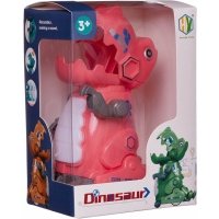 Игрушка заводная Динозавр, светло-коралловый 