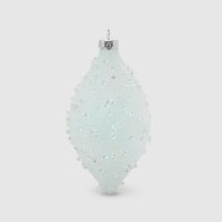 Подвеска Yancheng Shiny стеклянная прозрачно-белая 7х13 см 